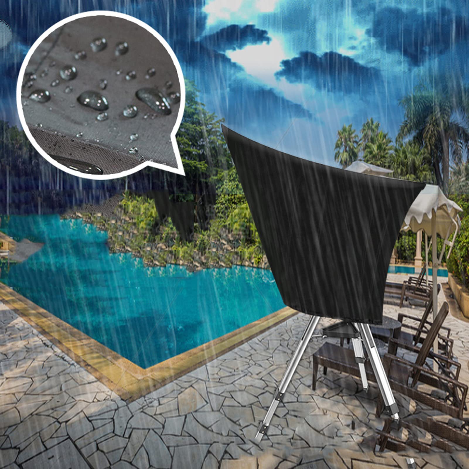 Housse imperméable pour télescope | Imperméable à la pluie, au soleil, à la poussière et à la poussière pour télescopes astronomiques – Sac à capuche | Tissu Oxford, protection contre la poussière et