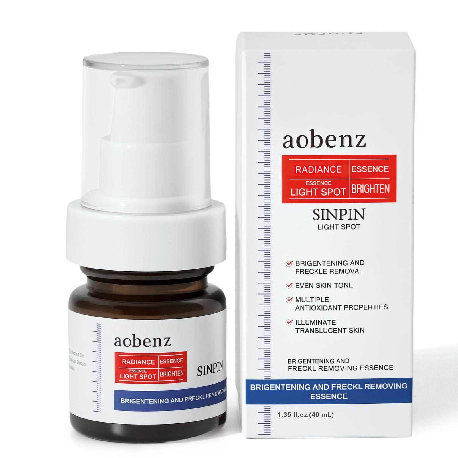SINPIN aobenz Dark Spot Remover for Face & Body | Advanced Corrector Serum for Age, Melasma, Sun, Acne, Black Spots | Tranexamic Acid, Niacinamide Formula for Women & Men | Mild, 1.35 Fl Oz (1PCS)