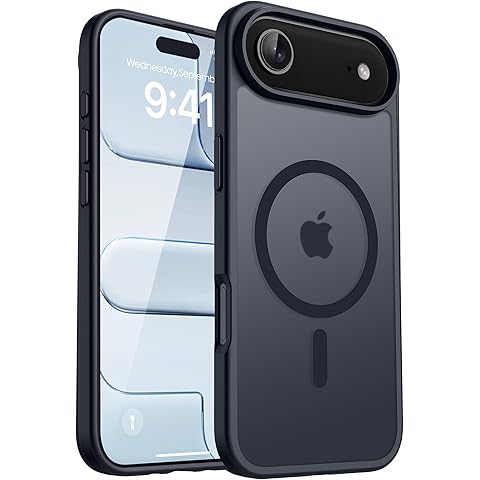 CACOE Magnetic Case for iPhone Air 6.5 inch-Compatible with MagSafe & Magnetic Car Phone Mount,Anti-Fingerprint TPU Thin Phone Cases Cover Protective Shockproof (Matte Black)