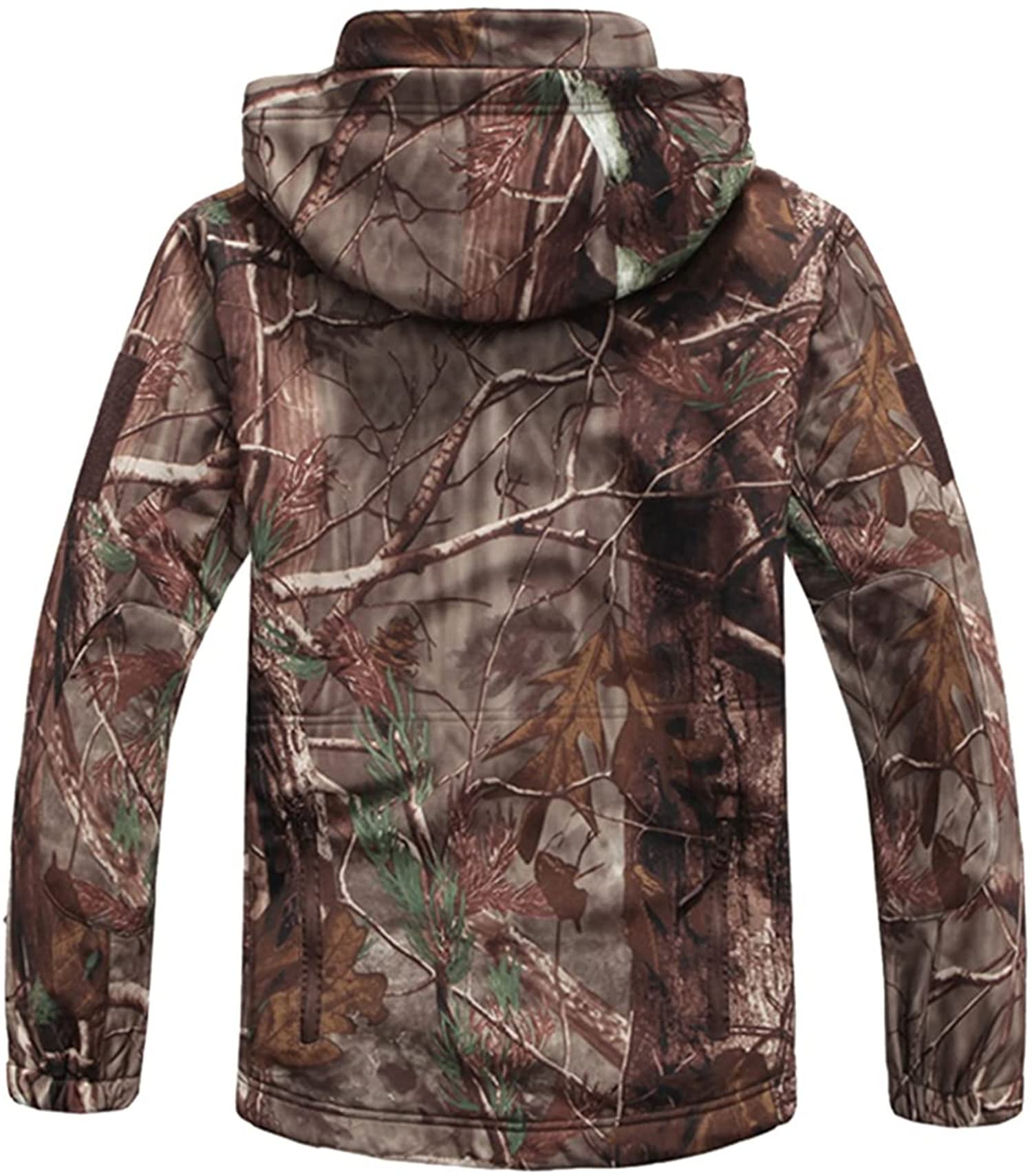 Kelmon Uomo Tattico Softshell Giacca Multifunzionale Outdoor Camouflage Militare Pile Fodera Impermeabile Antivento Calda Cappuccio Cappotto