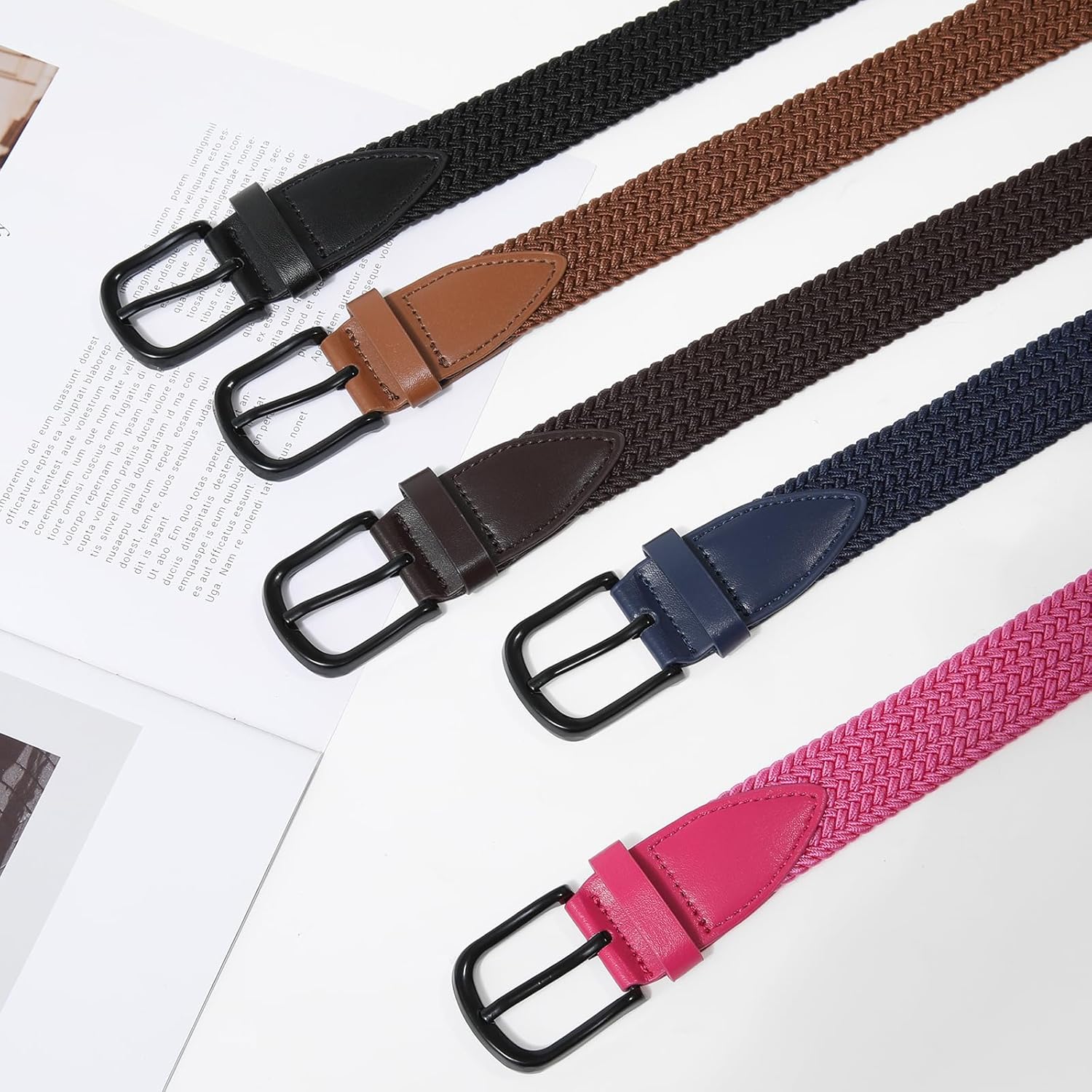 Kajeer Kids Belt for Boy, Stretch Braide Toddler Belt Pin Buckle Elastic Woven PU Golf Toddler Youth Belt for Casual - Image 6