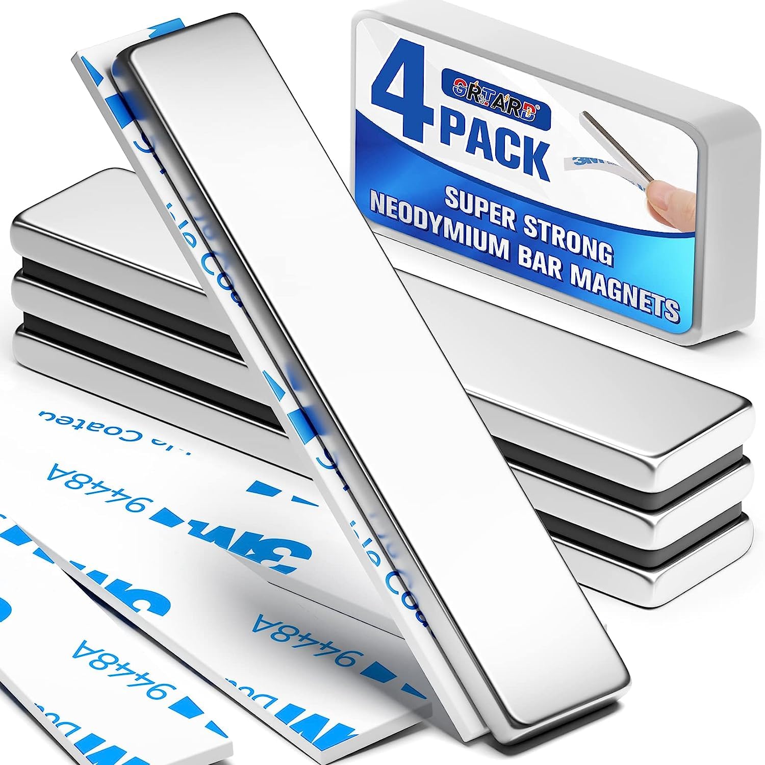 Grtard 4Pack Neodymium Bar, Powerful Bar Strips