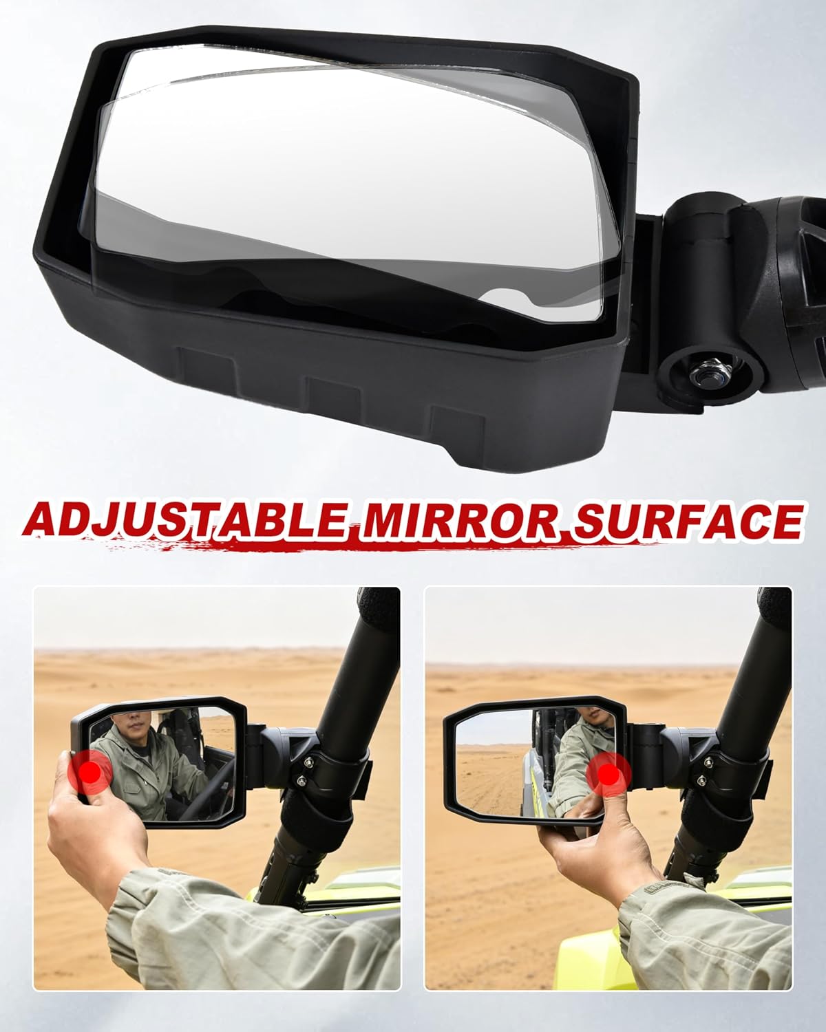 Side Mirrors for Yamaha RMAX 1000 2021-2026. Adjustable Foldable Convex Rearview Mirrors for Yamaha Wolverine RMAX2 / RMAX4 1000 2021 2022 2023 2021 2025 2026 Accessories, 2PCS