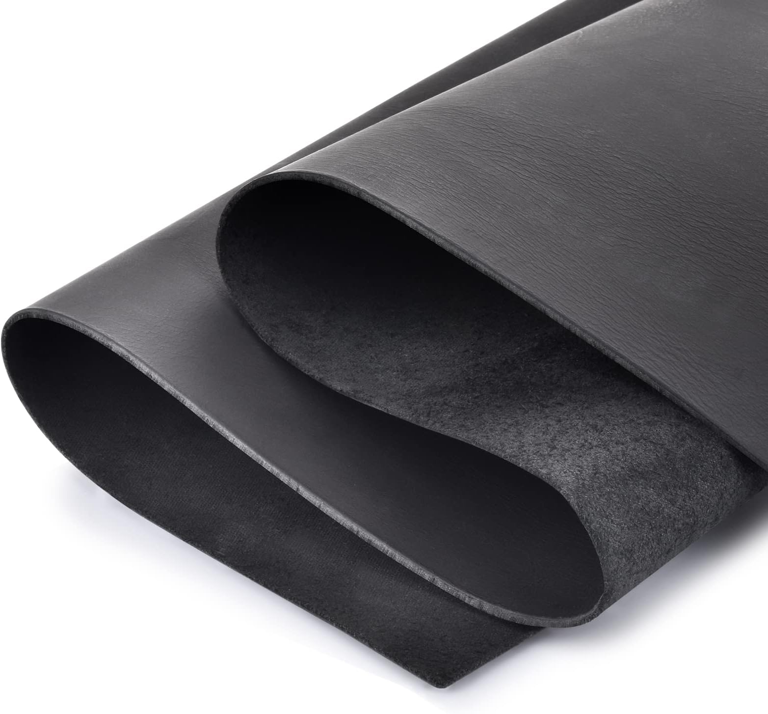 TeeLiy Tooling Leather Square 1.8-2.0MM Thick Genuine Full Grain Cowhide Leather Sheets for Crafts Tooling Sewing Wallet Earring Hobby (Black, 12"x24")