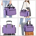 Luxja Sewing Machine Carrying Bag with Removable Padding Pad, Travel Case for Sewing Machine and Accessories (Fit for Most Standard Sewing Machines), Purple (Bag Only)