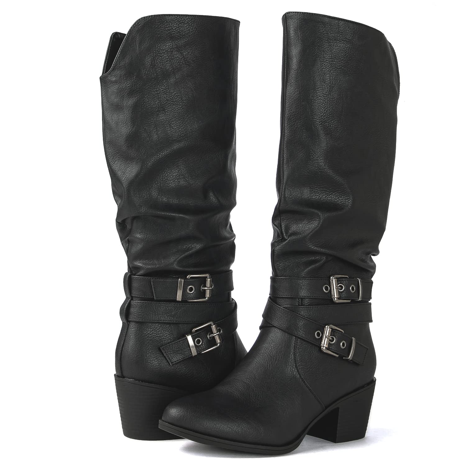 GLOBALWINWomen's Knee High Cowboy Boots