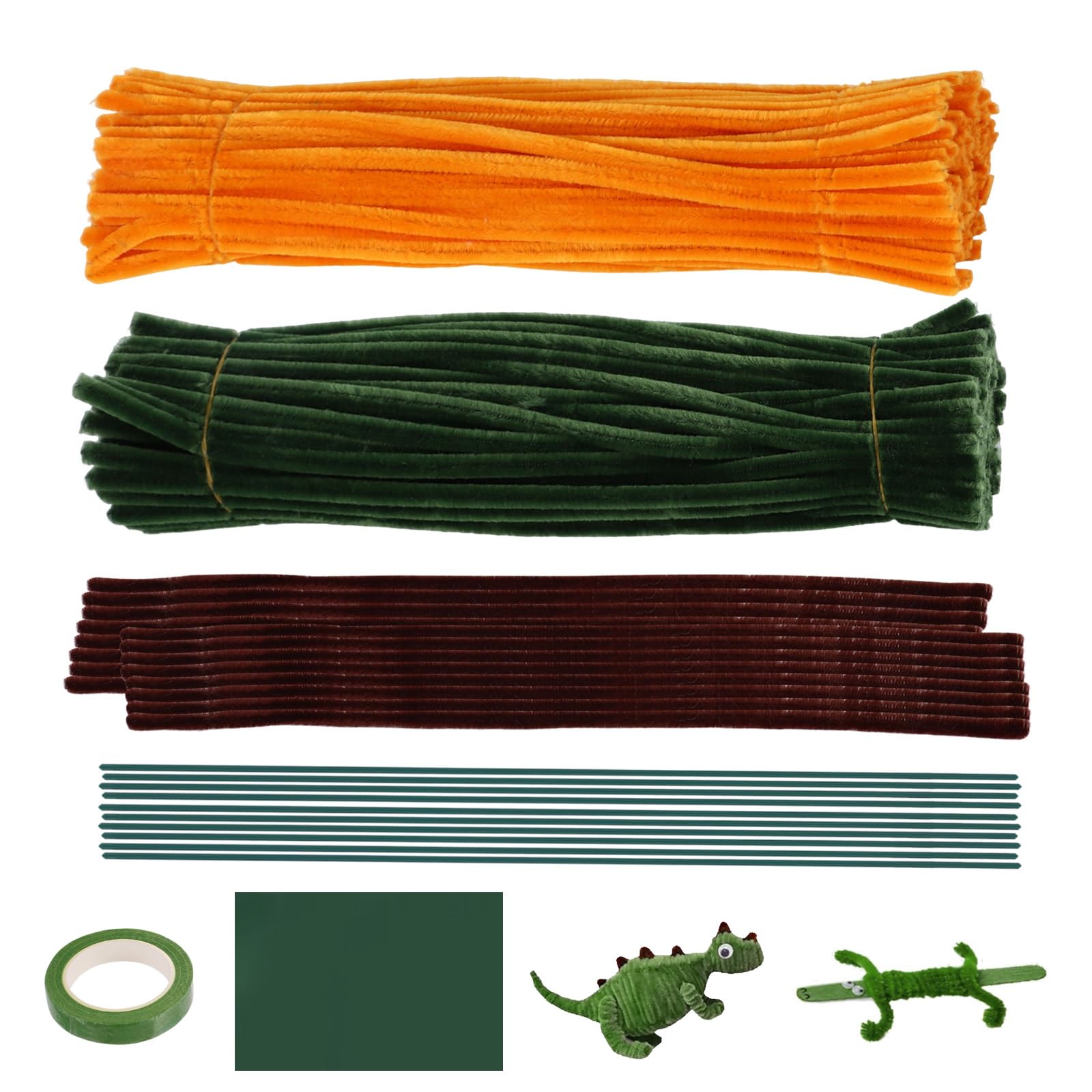 Sunflower Bouquet, 385 Pieces Pipe Cleaners Flower Set, Pipe Cleaners Flowers for Crafts, with Pipe Cleaners for Crafting Flowers, Instructions, Bouquet Packaging, Ribbons, Gift Ribbon