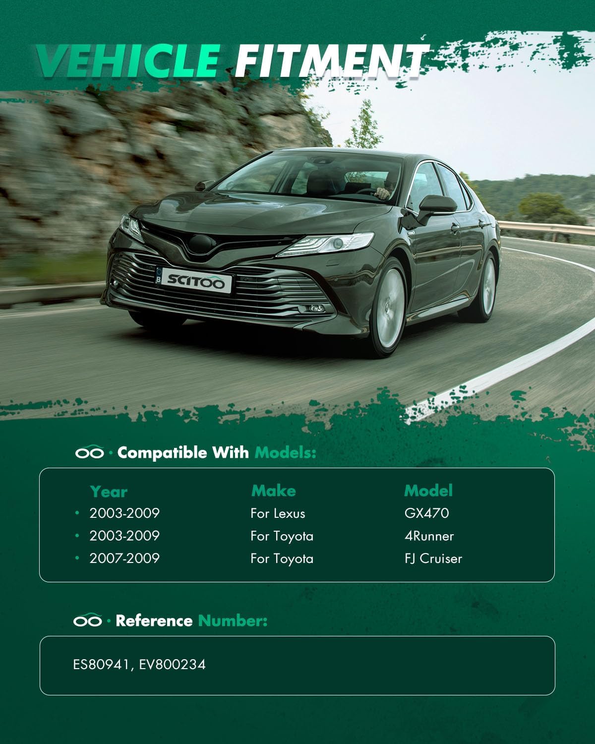 SCITOO 4pcs Suspension Kit For 2003-2009 For 4Runner 2007-2009 For Toyota FJ Cruiser 2003-2009 For Lexus GX470 - With Suspension Parts Upper Lower Ball Joint