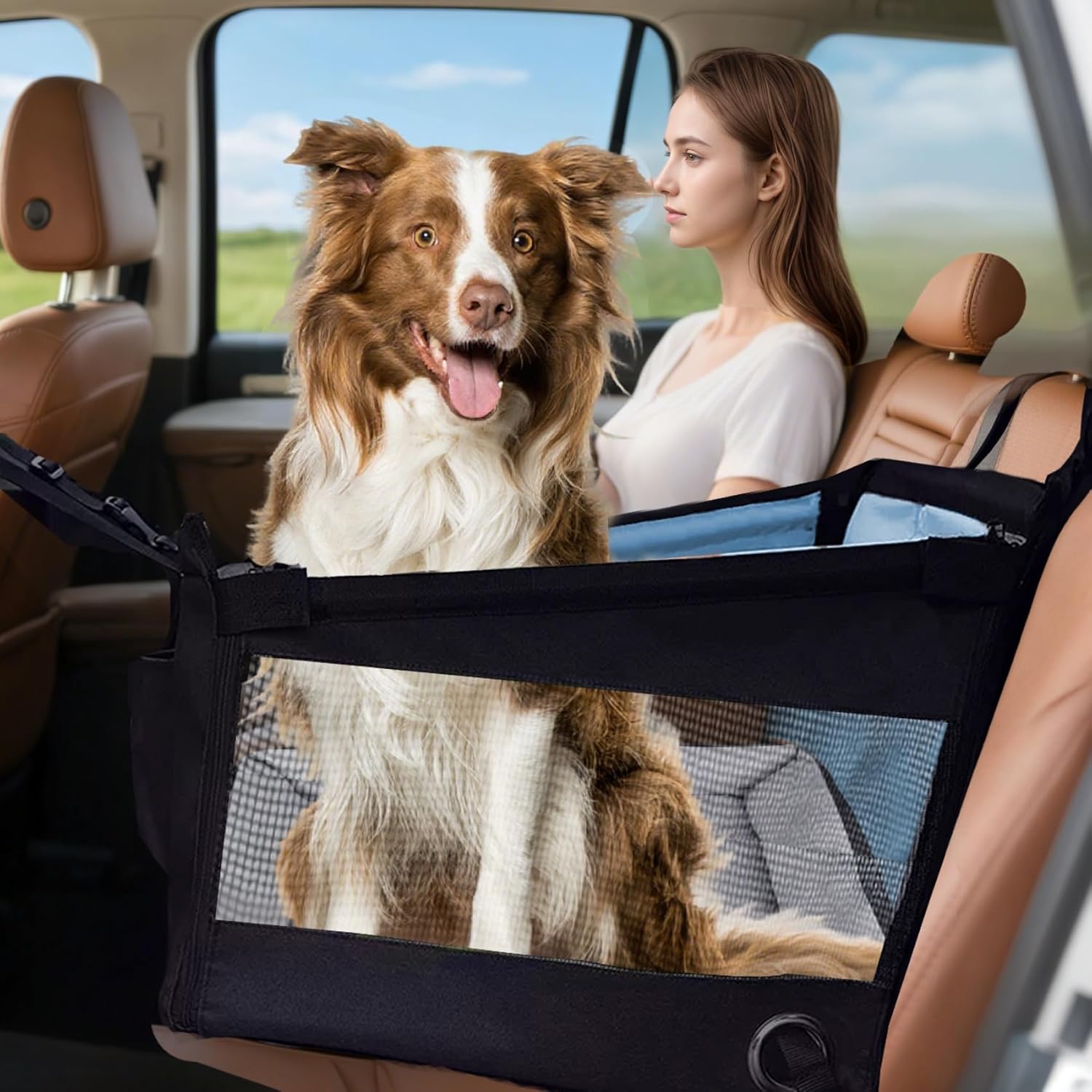 Foldable Dog & Cat Car Seat with Seatbelt and Pet Bed – Travel Safe! Foldable Dog & Cat Car Seat with Seatbelt and Pet Bed – Travel Safe!