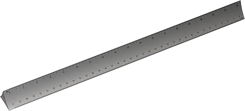 Alumicolor 3000 Series 3230-1 - Escala de ingeniería triangular de aluminio hueco plateado de 12 pulgadas