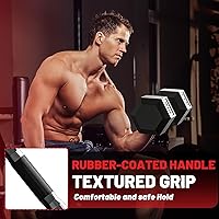 Vista 3 de PAPABABE Hex Dumbbell Set with Rubber Grip 2.5-125lb, Odorless Rubber Coated Weight Fixed Dumbbells Set of 2, Weights for Women at Home, Hand