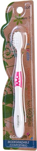 Miniatura 6 de EcoFam by Focus Nutrition - Cepillos de dientes ecológicos para niños, cepillo de dientes de cerdas suaves con infusión de plata (paquete de 4)