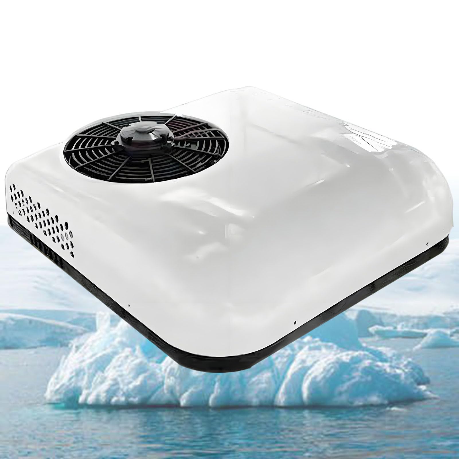 ROGHA 12V/24V Rooftop Air Conditioner for RV Cooling,12 Volt DC AC, Brushless Compressors, Ultra-Quiet for Truck, Campers,Campervan, Caravan,Trailers and Motorhome 12V