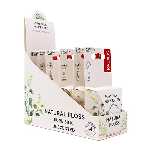 Miniatura 6 de RADIUS Hilo dental, hilo dental natural, seda sin perfume, 33 yardas, cuidado bucal compostable y no tóxico diseñado para ayudar a combatir la