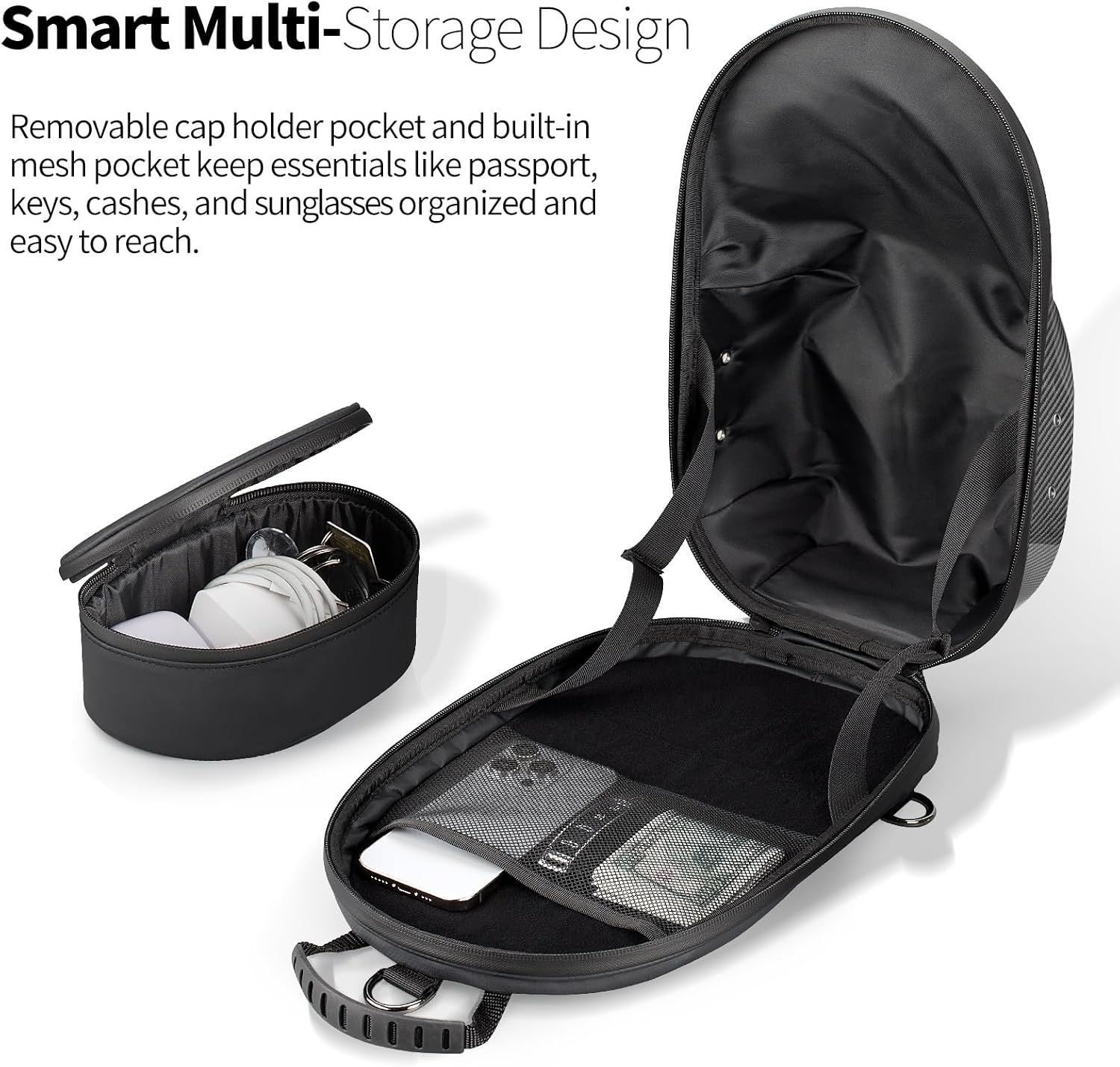 T-carbon Real Carbon Fiber Baseball Golf Cap Case for Hat Collectors