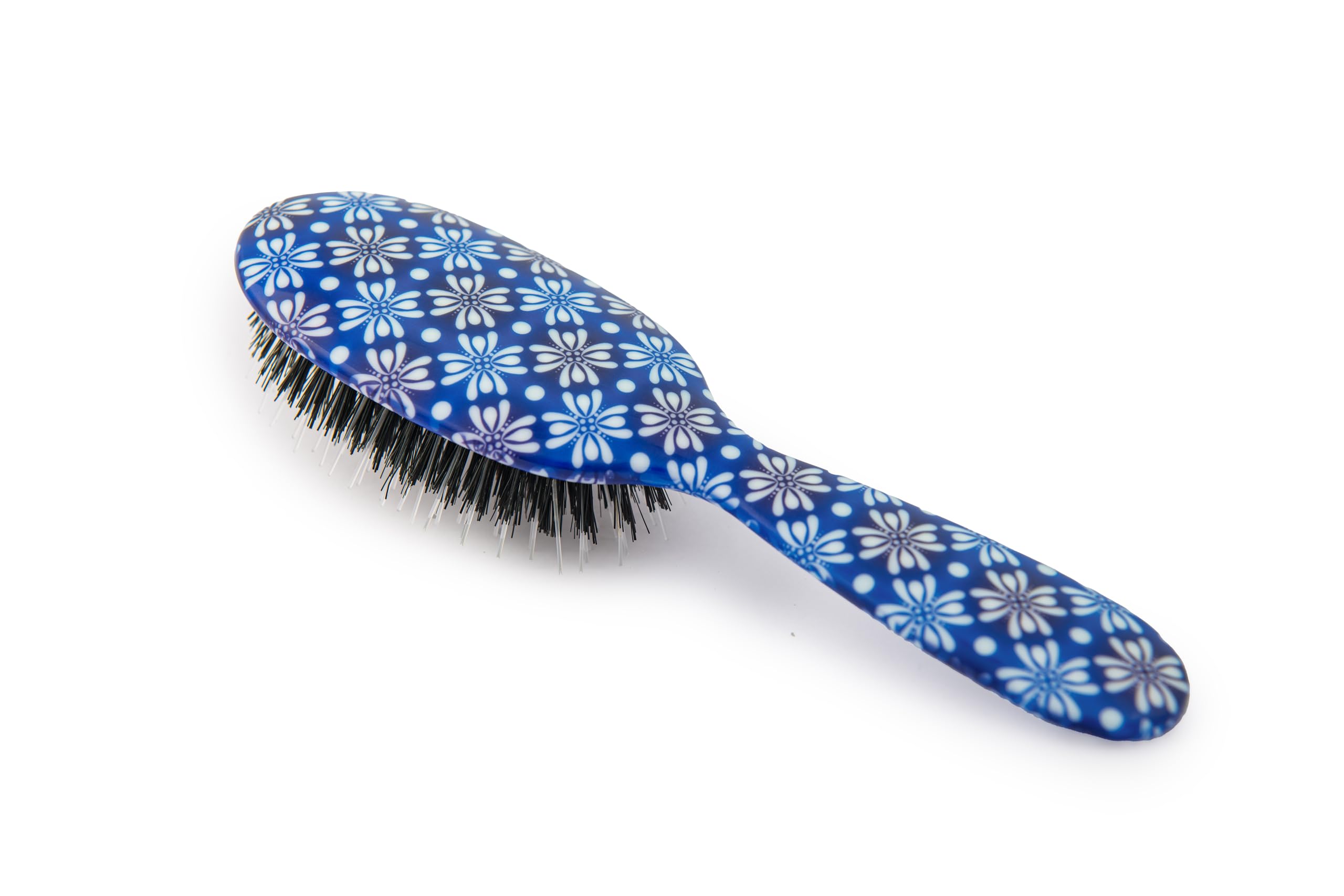 Rock & Ruddle Natural Pure Boar Bristle Hair Brush for Women & Kids (Small/Travel Size, 17.5cm), Great for Wet & Dry Hair