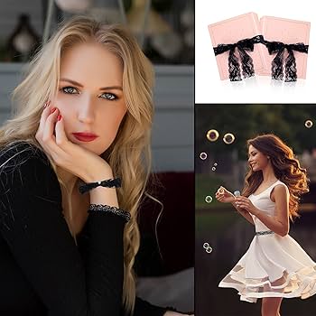 Amazon.com: 4 Rolls 24 Yards Floral Black Lace Ribbon Stretch