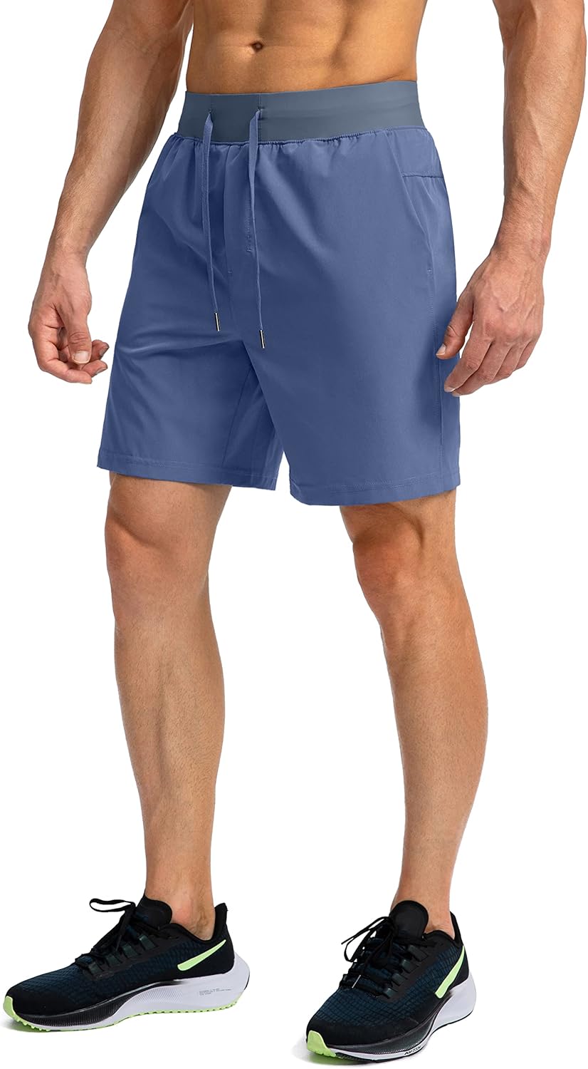 Soothfeel Men's Running Shorts with Zipper Pockets 9"/ 7"/ 5" Lightweight Basketball Gym Workout Athletic Shorts - Image 2