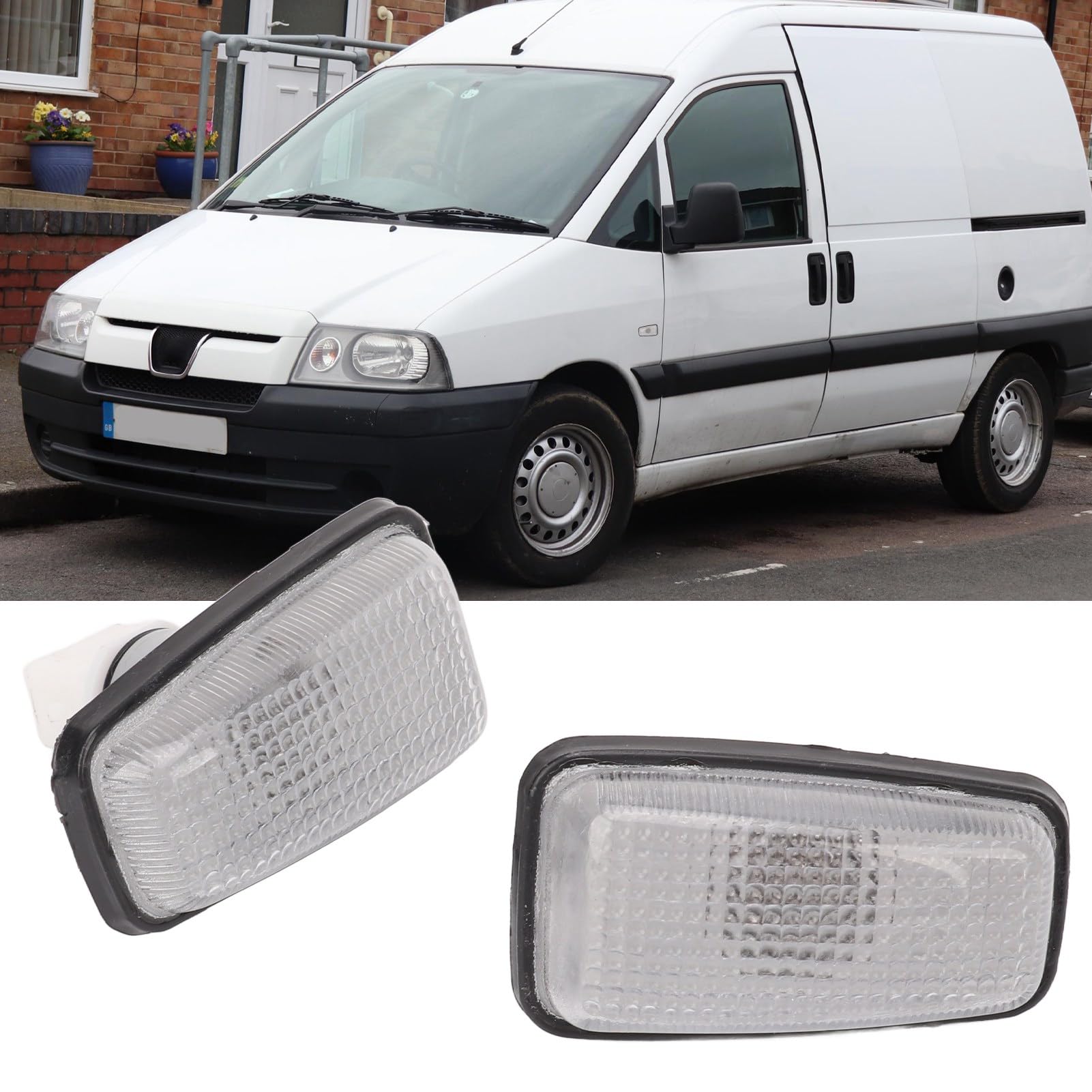 Aqxreight Lot De 2 Feux De Position Latéraux LED - Répéteurs Clignotants Pour Peugeot Citroën Fiat (Réf. 632567)