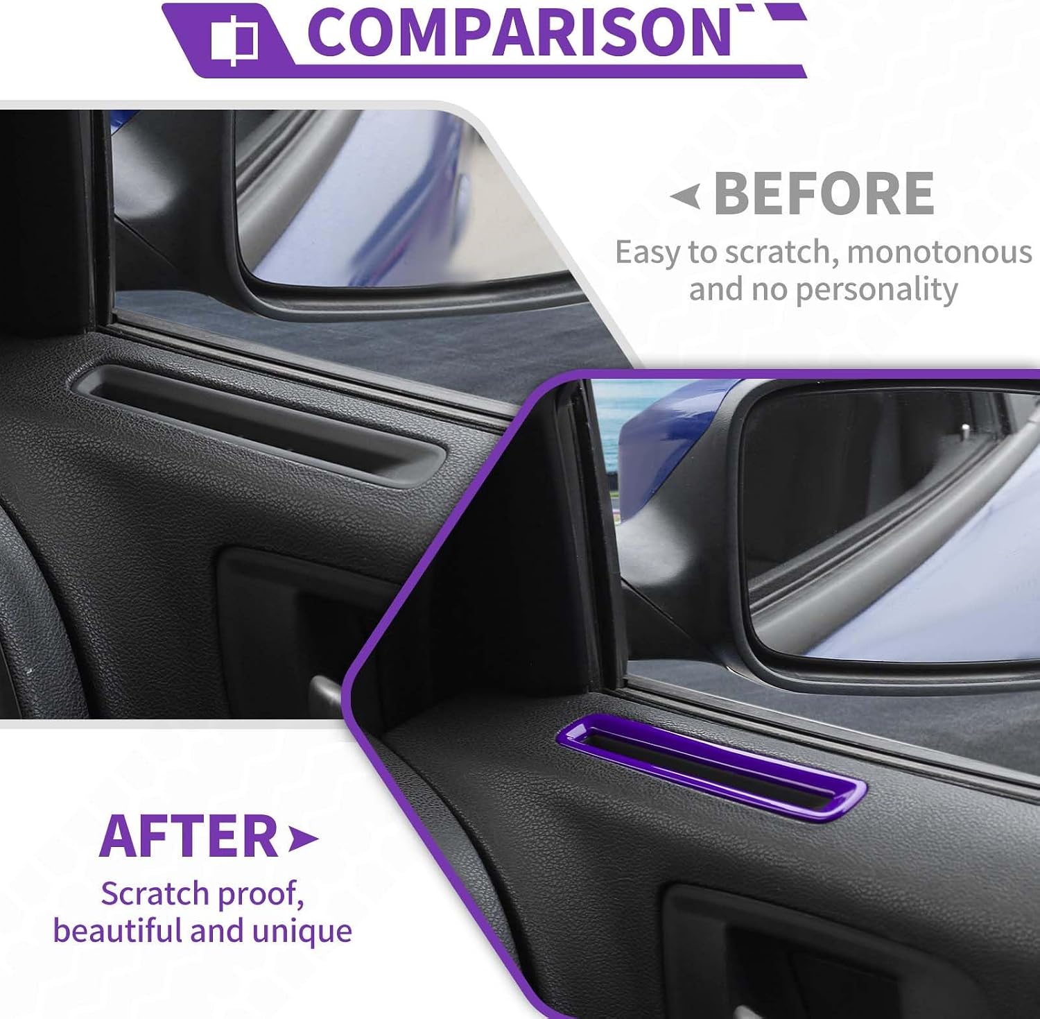 Door Air Conditioner Vent Panel Trim Cover Interior Accessories Compatible with Dodge Charger 2011+,Purple