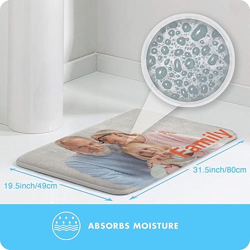 Miniatura 7 de Tapete personalizado para puerta con imagen, logotipo, nombre, texto, antideslizante, lavable, rectangular, personalizable con estampado, tapete