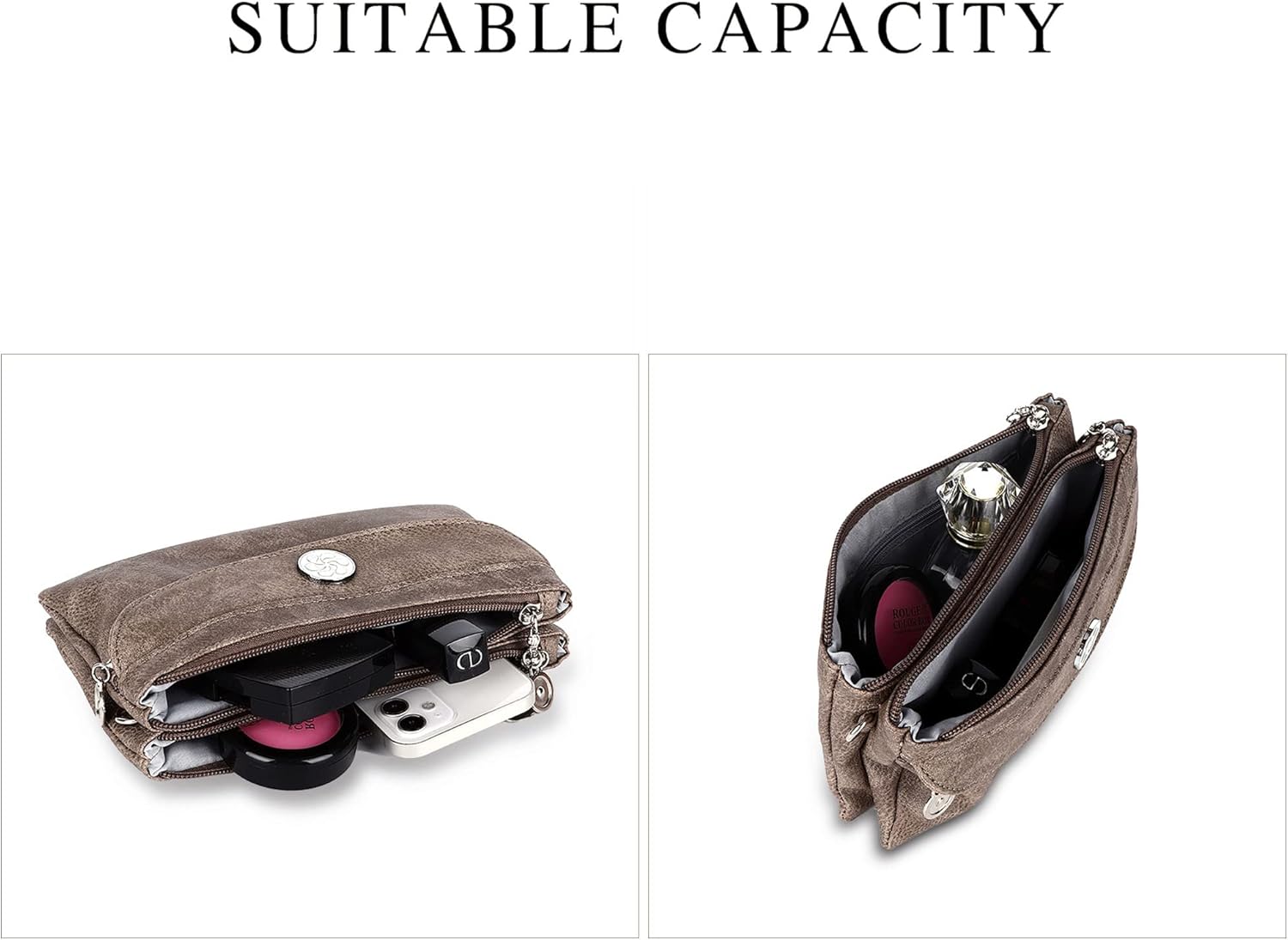 Angel Kiss Crossbody Bags Small Purses for Women Vegan Leather Cell Phone Wallet Purse with Wristlet Strap - Image 5