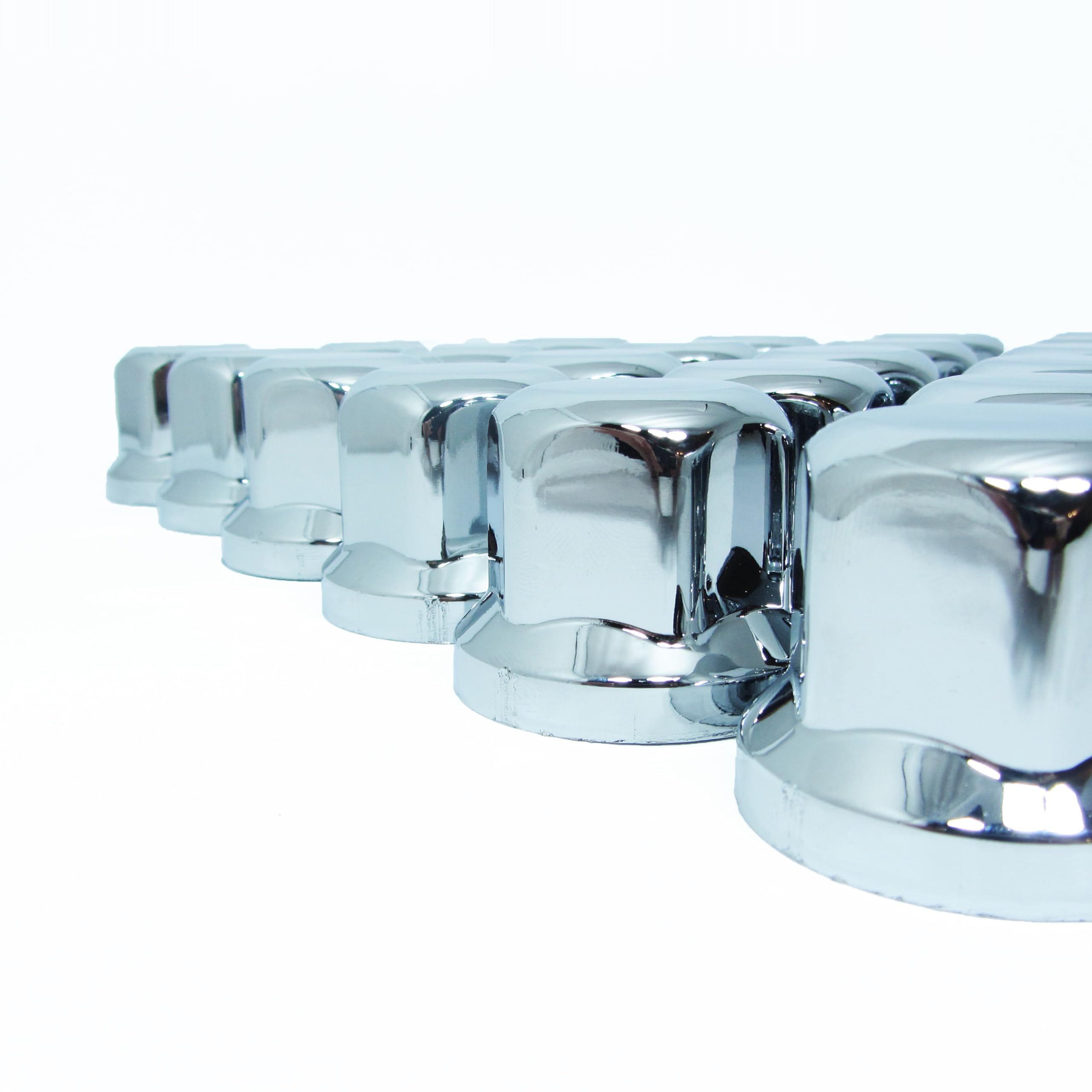 Lot De 20 Cache-écrous De Roue En Plastique Chromé - Profondeur 32 Mm - Pour Camion, Remorque, Utilitaire - 6