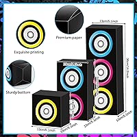 Vista 2 de 6Pcs 80s 90s Party Boxes Large Music Hip Hop Party Decorations Boxes Large Paper Boombox Boom Box Decorations for Retro 1980s 1990s Theme Birthday