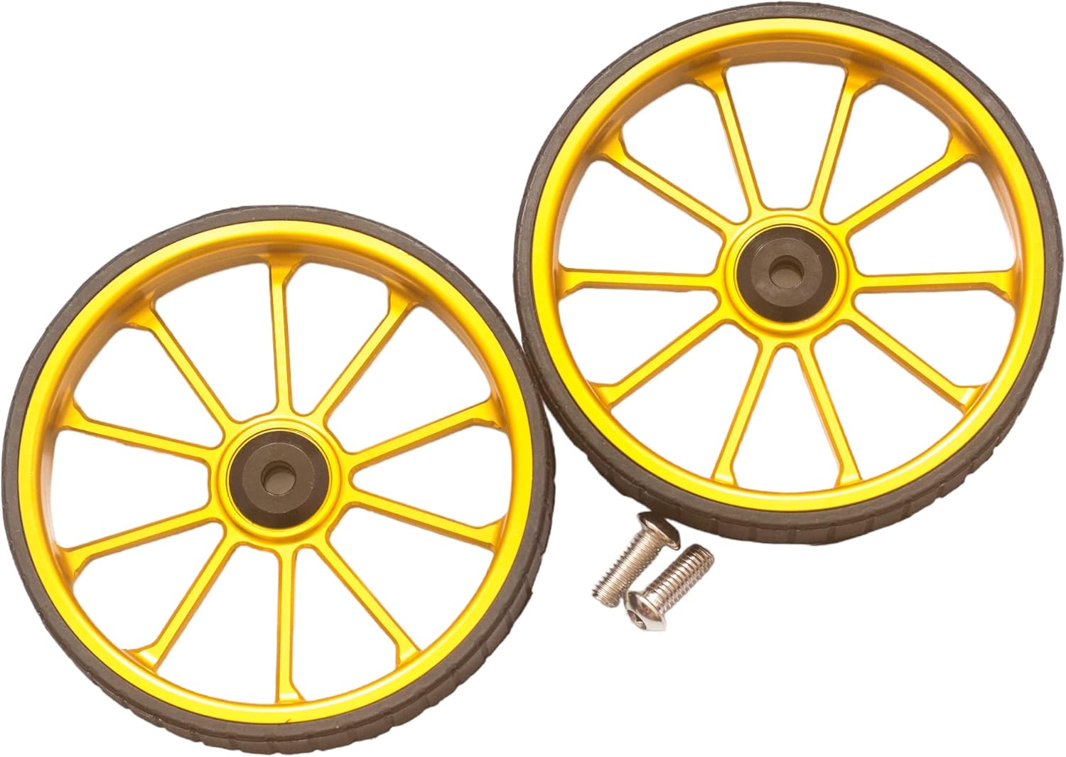 Extra Large 100mm Wide Easy Wheels For BROMPTON folding bike in GOLD