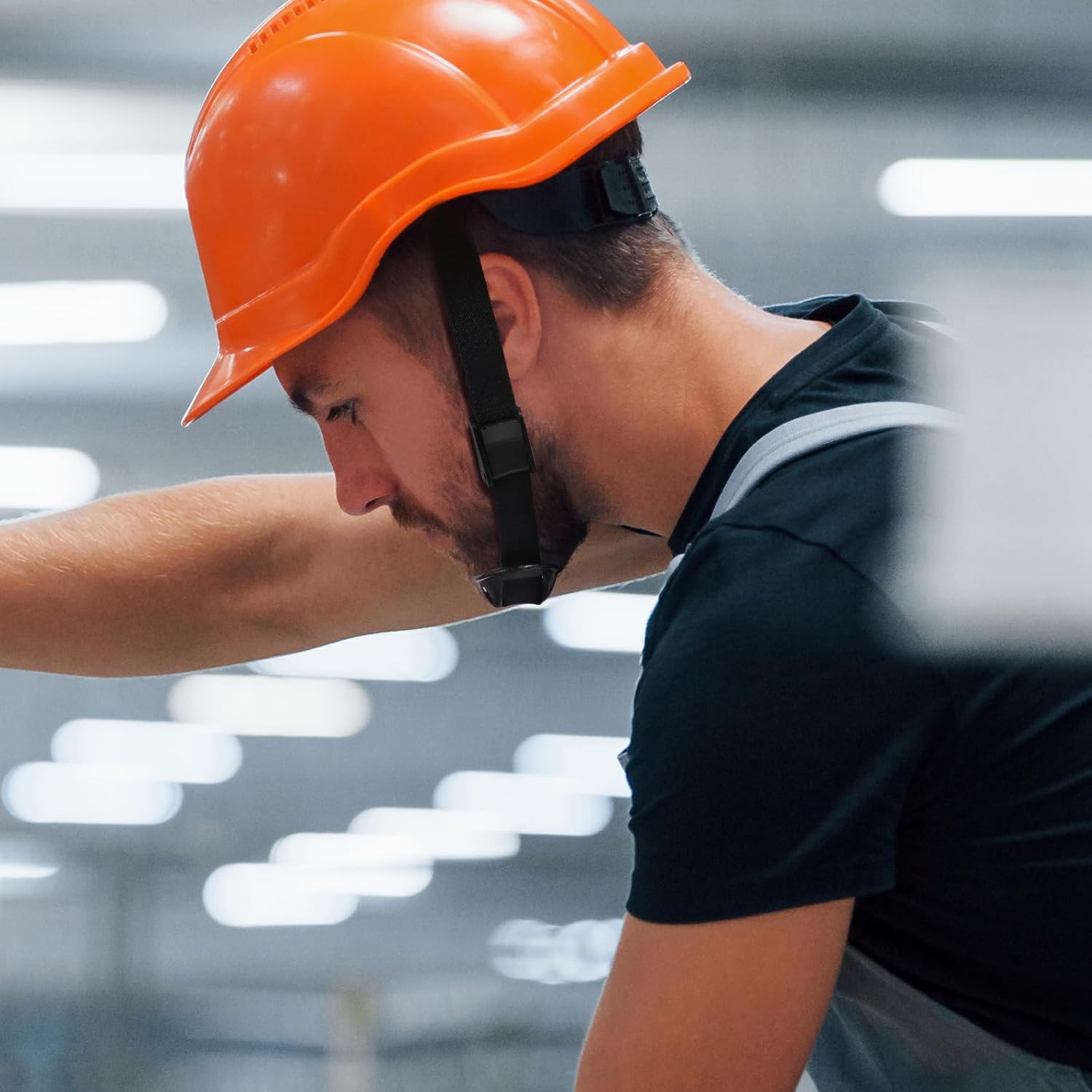 PartyKindom Hard Hat Chin Strap: Adjustable Helmet Chin Strap Universal Elastic Safety Helmet with Cup for Most Hard Hat