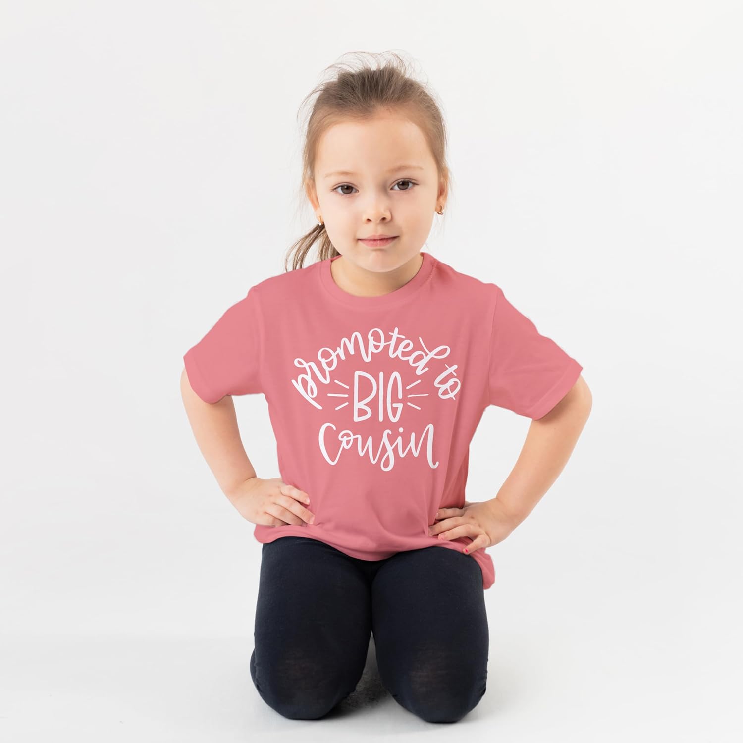 Promoted to Big Cousin T-Shirts for Toddler Girls Fun Family Outfits - Image 4