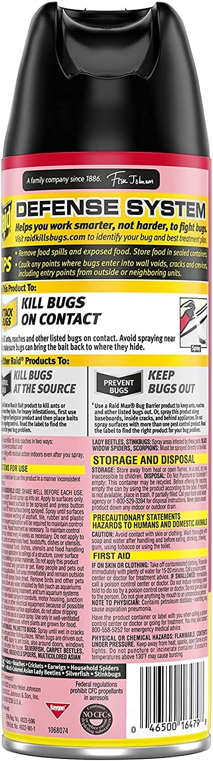 Raid Ant & Roach Killer Lemon Scent, 17.5 Ounce (Pack of 1)