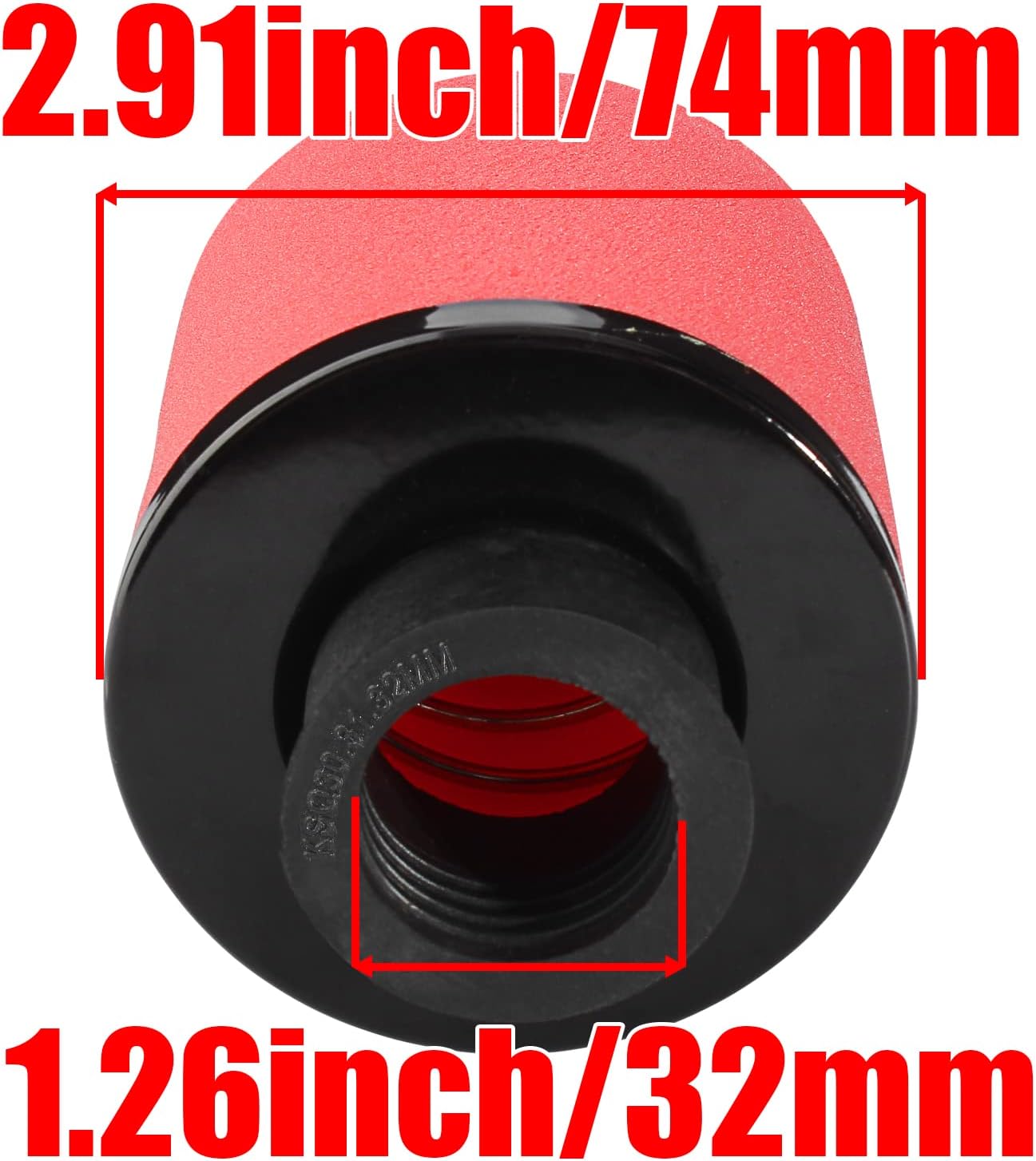 2Pcs 1.26inch 32mm Filter for 50cc - 90cc 110cc 125cc 150cc GY6 Engine ATV Quad Scooter Go Kart Mini Moto Pocket Pit Dirt Super Bike Kawasaki Suzuki Yamaha 30mm 31mm Red