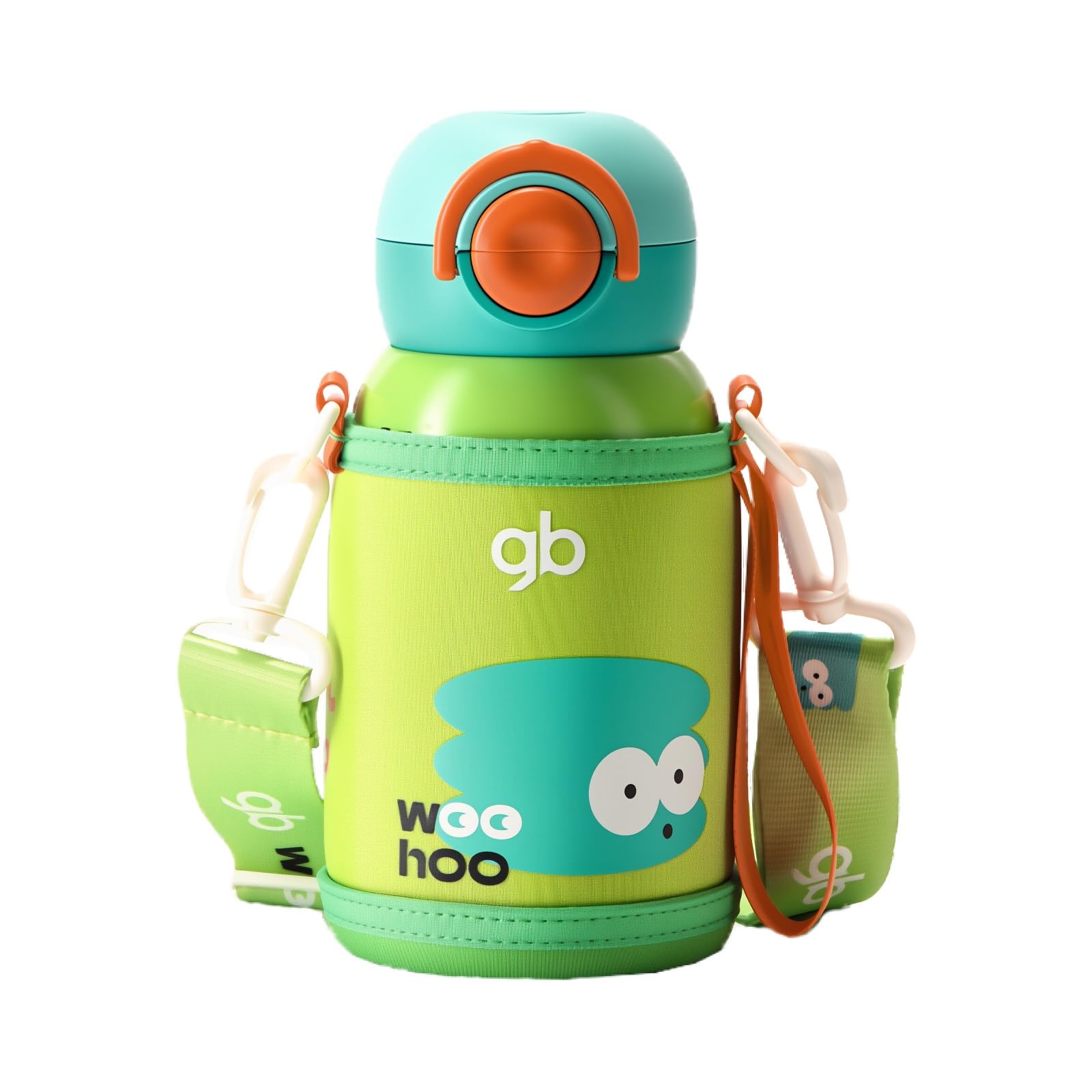gb Insulated Water Bottle for Kids with Straw Direct Drink Spout BPA-Free SUS316 Stainless Steel 12-Hour Temperature Retention