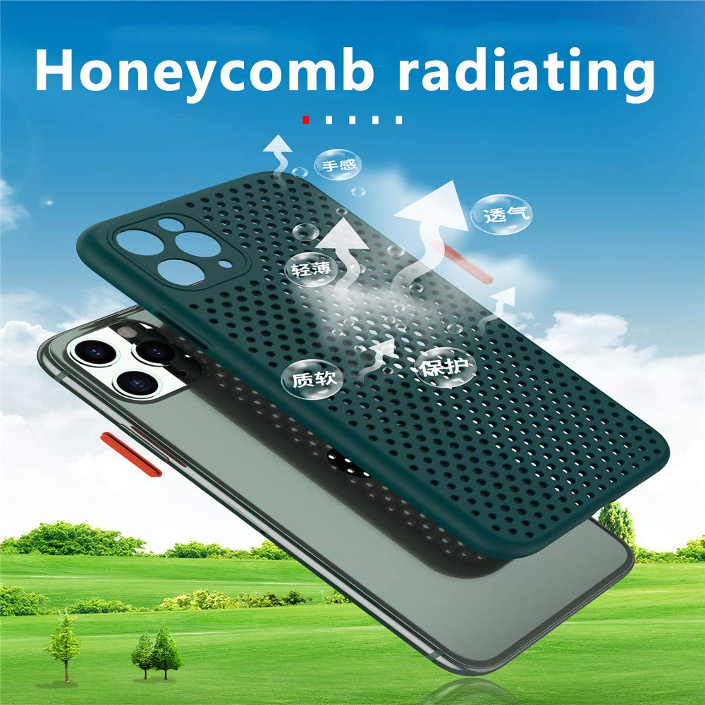 Custodia Per IPhone 11 Pro Max Con Fori Di Raffreddamento - TPU Blu Reale Antiurto Ultra Sottile