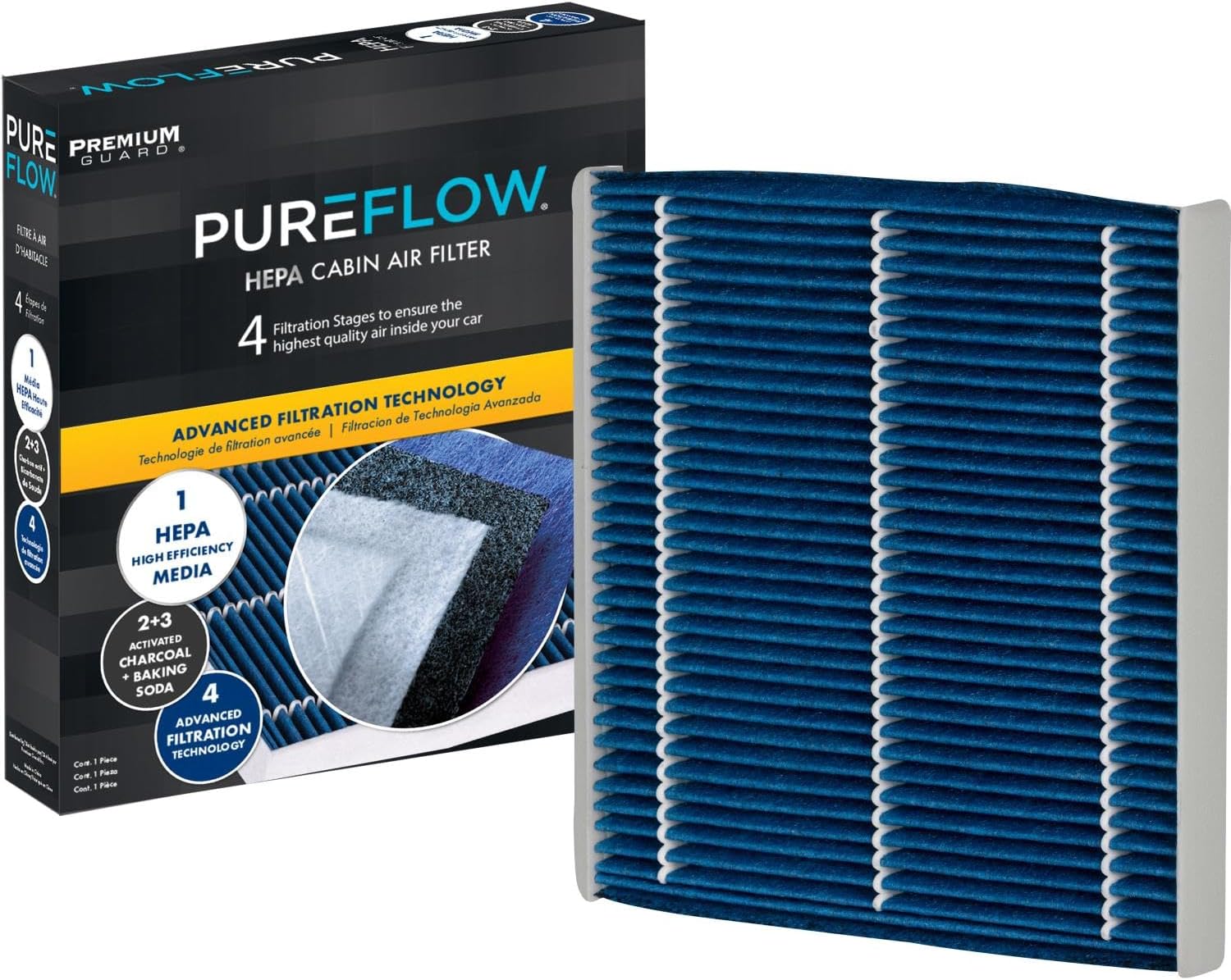 Pureflow Cabin Air Filter PC5516HX | Fits 2001-09 Toyota Prius, 2004-06 Sienna, 2003-09 4Runner, 2005-09 Subaru Outback, 2007-14 FJ Cruiser