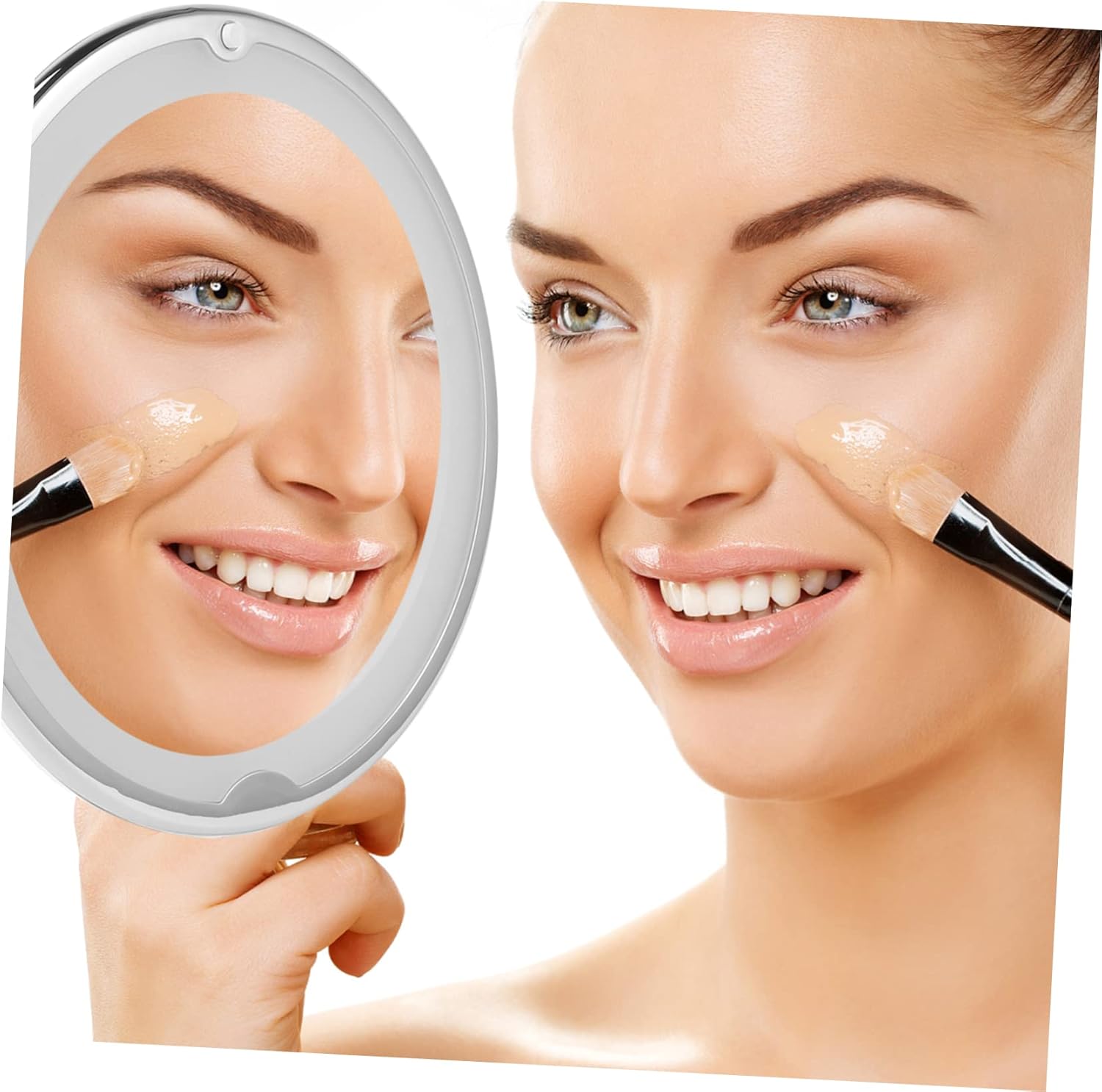 Large 7X Magnification Led Makeup Mirror with Suction Cup Perfect Vanities Mirror for Both Men Women Portable Easy to Use