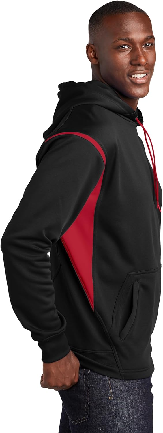Custom Screenprint Colorblock Hooded Sweatshirt With Tech Fleece by Sport-Tek