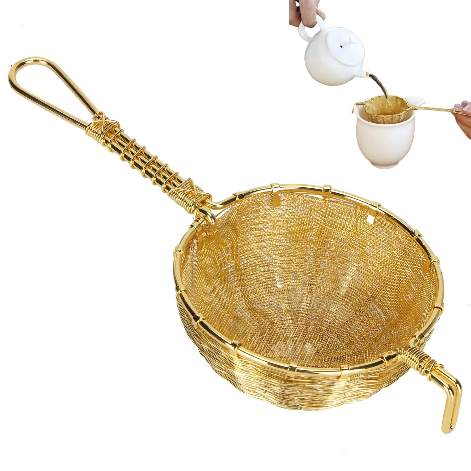 Colador de cóctel de malla fina de cobre con mango largo para tus reuniones en casa