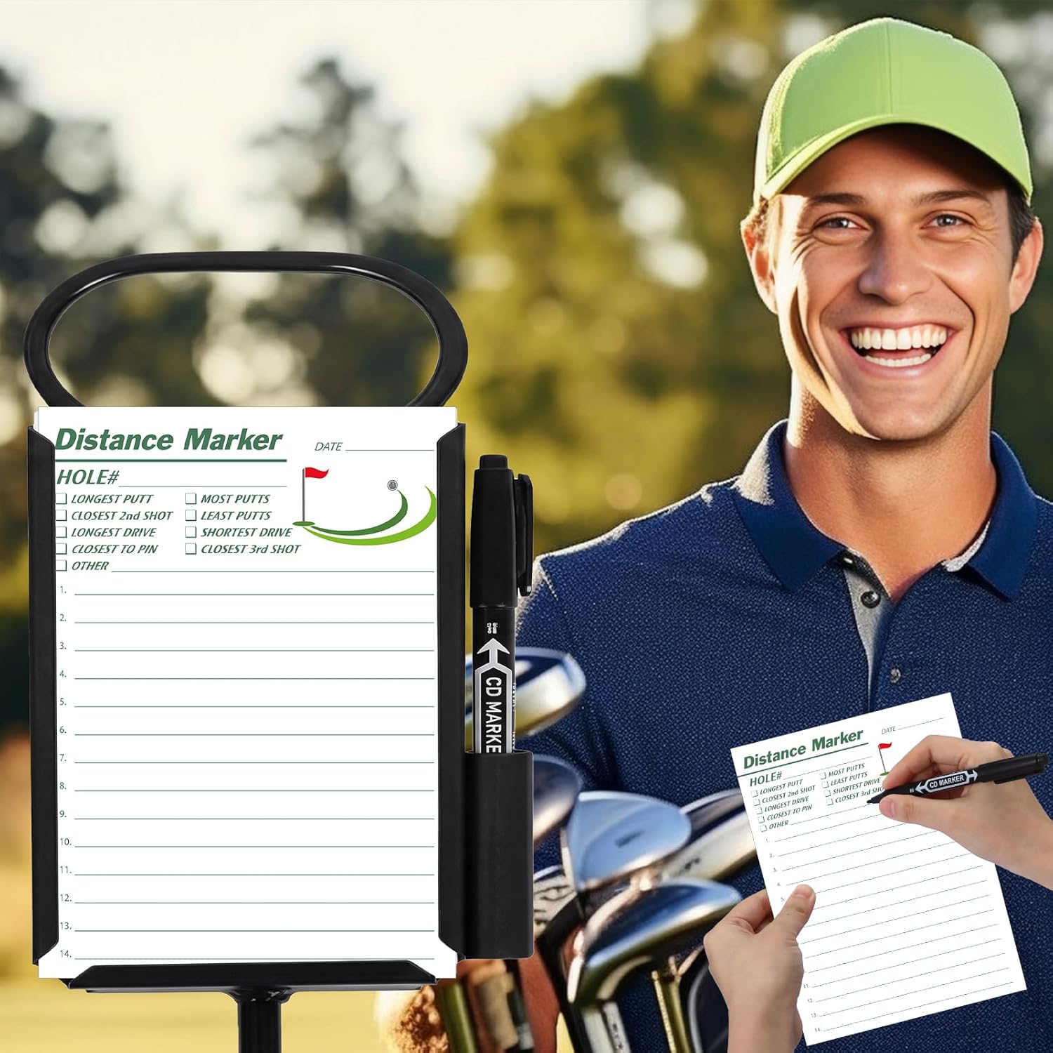 250 Pack Golf Closest to Pin Markers Sheets Proximity Markers Contest Cards for Golf Tournaments 8.27" x 4.72" for Accurate Green Distance Measure & Tournament, 14 Player Spaces