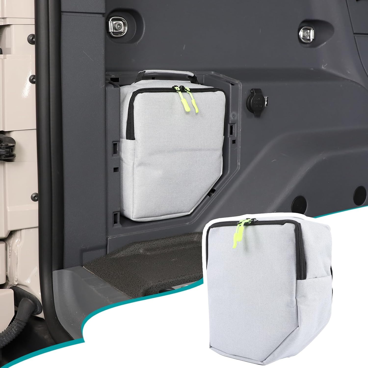 Car Trunk Organizer Compatible with INEOS Grenadier 2020-2025 Black Trunk Left Hidden storage pockets Interior Accessories (Black)