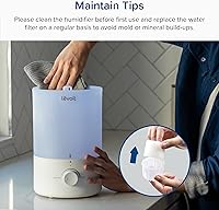Vista 9 de LEVOIT - Humidificador Dual 150 para recámara, habitación grande, 3 L, llenado superior, vapor frío, difusor de aceite esencial para guardería