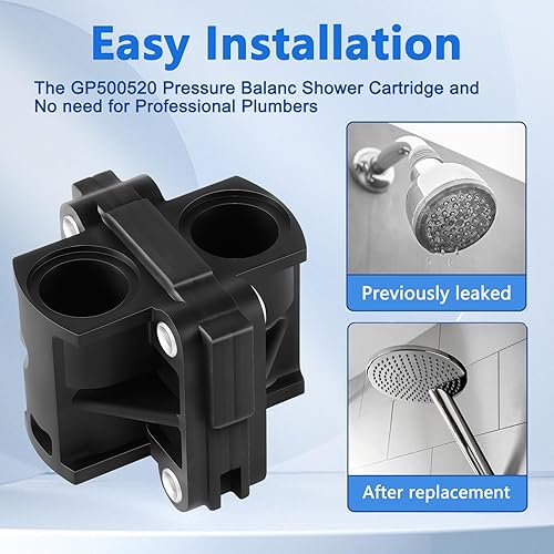 Miniatura 5 de Paquete de 2 cartuchos de repuesto de unidad de equilibrio de presión GP500520, compatible con cartucho y válvula de ducha Kohler, equilibrio de
