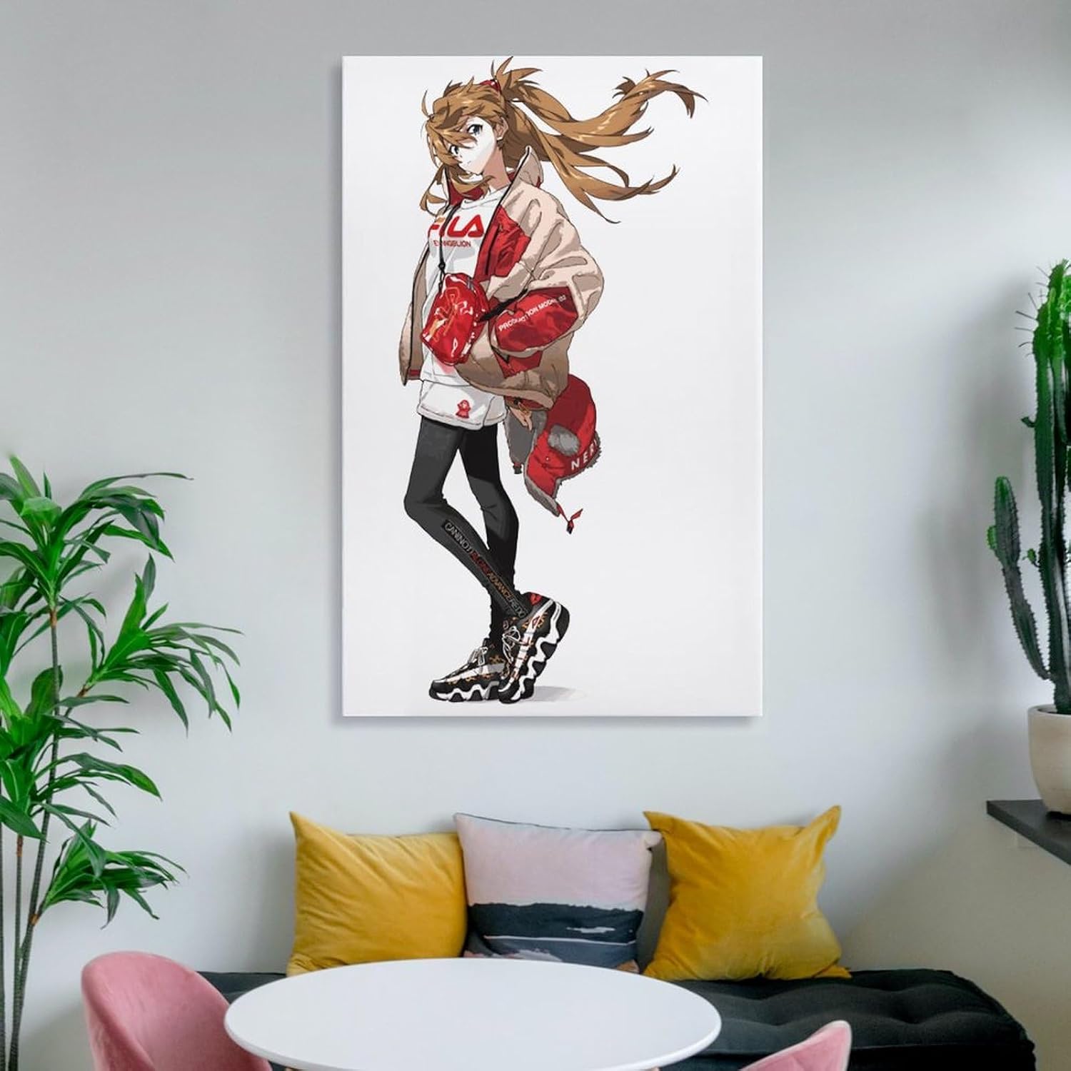 大きいサイズ 新世紀エヴァンゲリオン EVA アスカ アートパネル 24x36inch(60x90cm) キャンバス 【シーワ】 ポスター