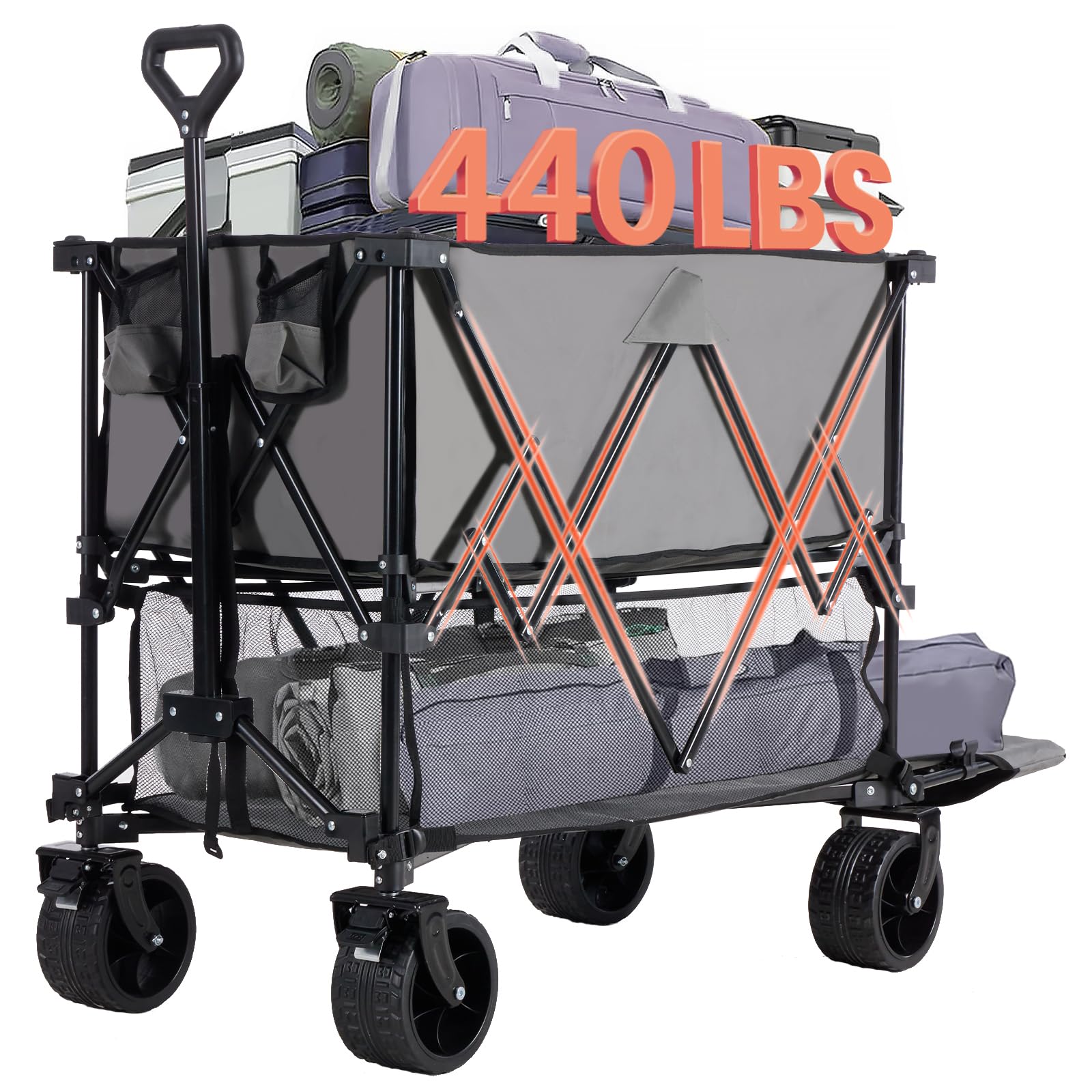 DUMOS 440LBS Double Decker Wagon