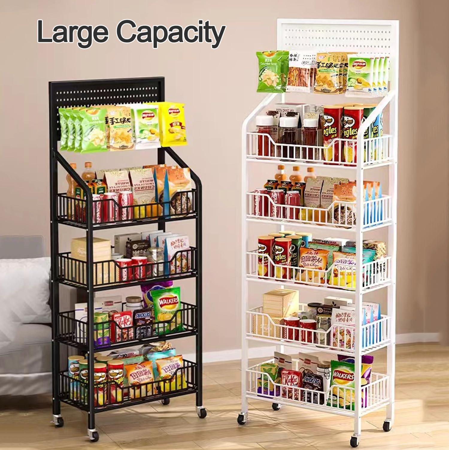 中古の金属棚便利な店機器スナックショップディスプレイラック Amazon｜Bubinblau 床置きスナックディスプレイラック、金属製スナック