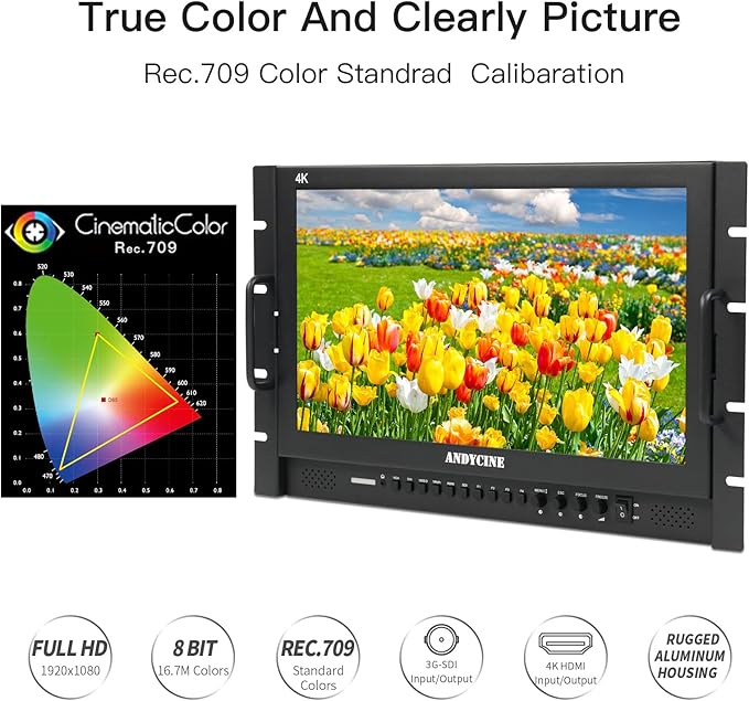 Monitor de Producción 17.3" 4K UHD con Entradas HDMI y SDI miniatura 2