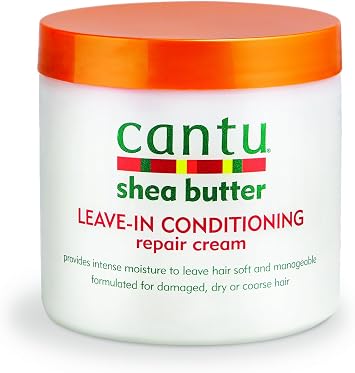 CANTU - Shea Butter Leave-In Conditioning Repair Cream - Unisex - 340 g - Repairs dry, damaged hair - Deeply moisturizes and softens - Ideal for curls and coils - Sulfate and paraben free