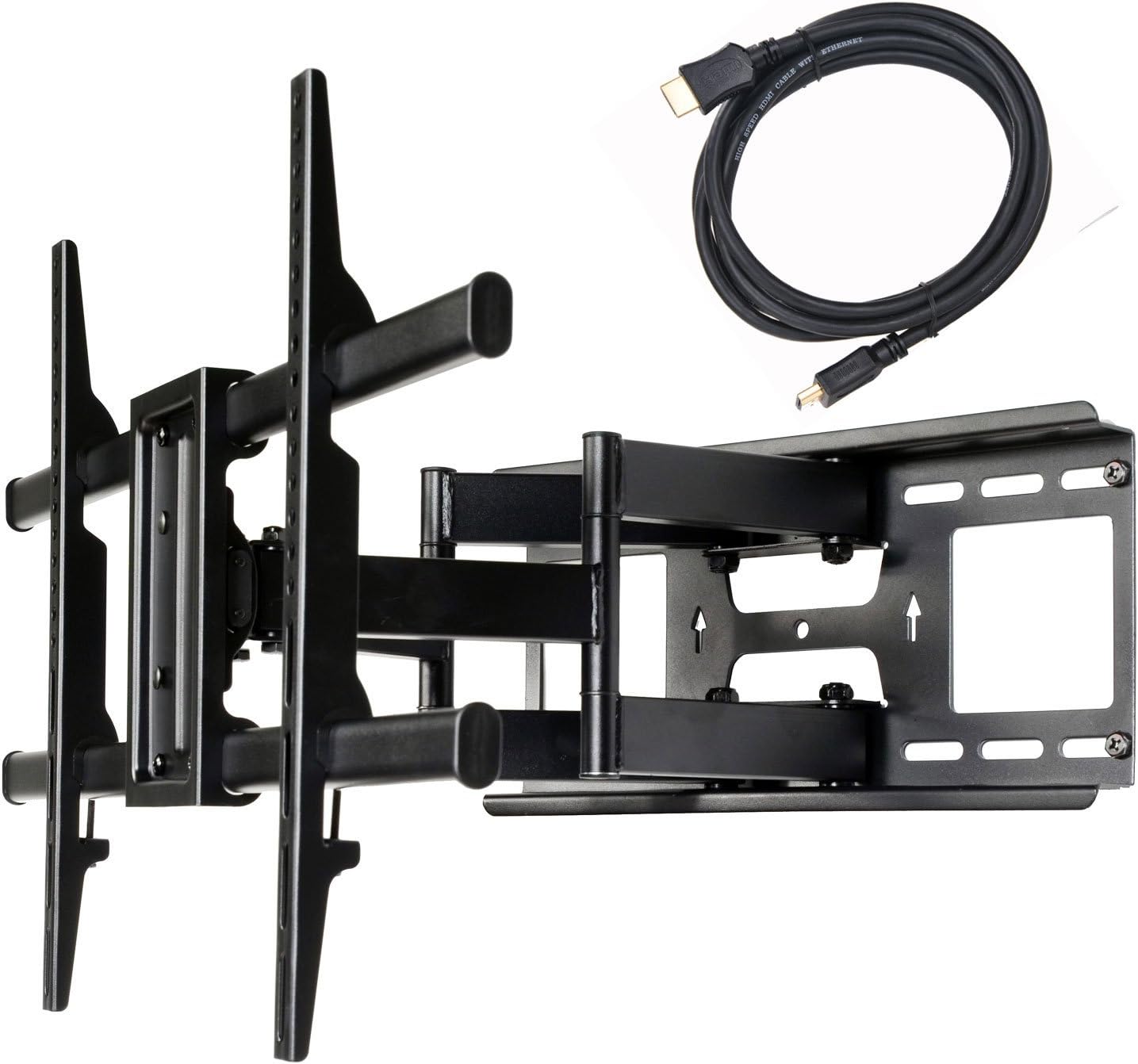 VideoSecu Full Motion Swivel Tilting TV Wall Mount Bracket for Most 37-75" Vizio LG Toshiba Samsung Sharp Sony Bravia TCL LED LCD Plasma HDTV Max VESA 684x400mm, Dual Arm Extension 16" B09