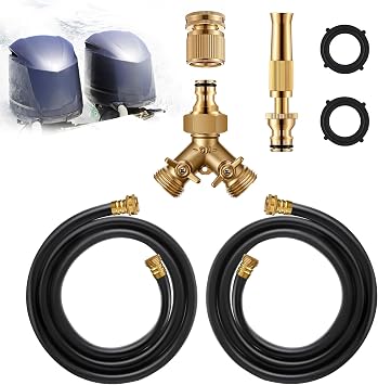 Twin Outboard Flusher Compatible with Yamaha/Honda Engines,1 Quick Connect